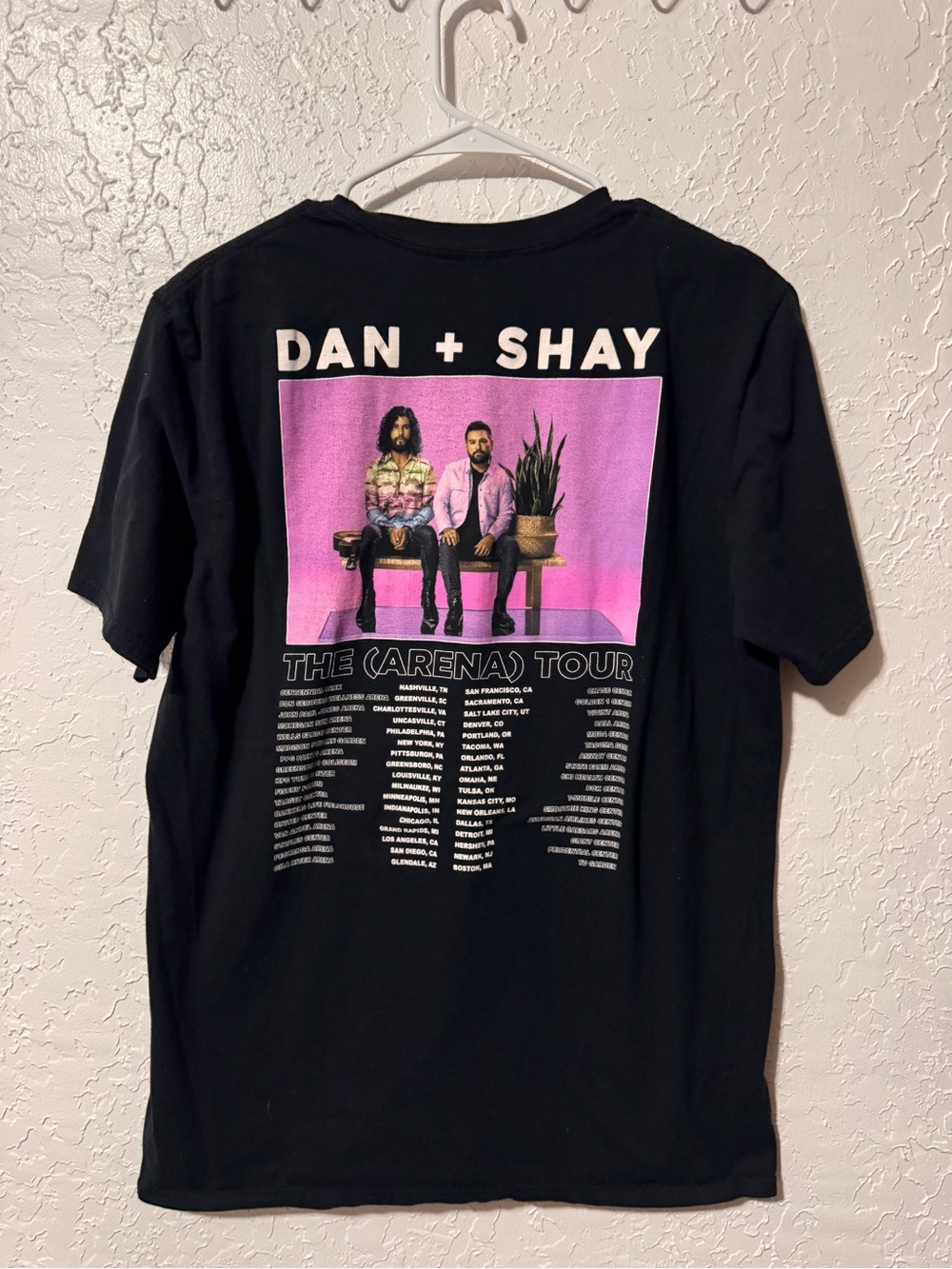 Dan + Shay Concert T-Shirt 2021 The Arena Tour Black Short Sleeve